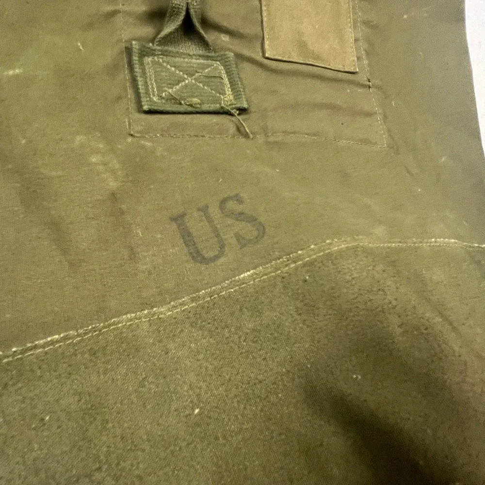 US Military Duffel Bag L Olive Drab Canvas Vintage Sea Bag Travel Gear Laundry